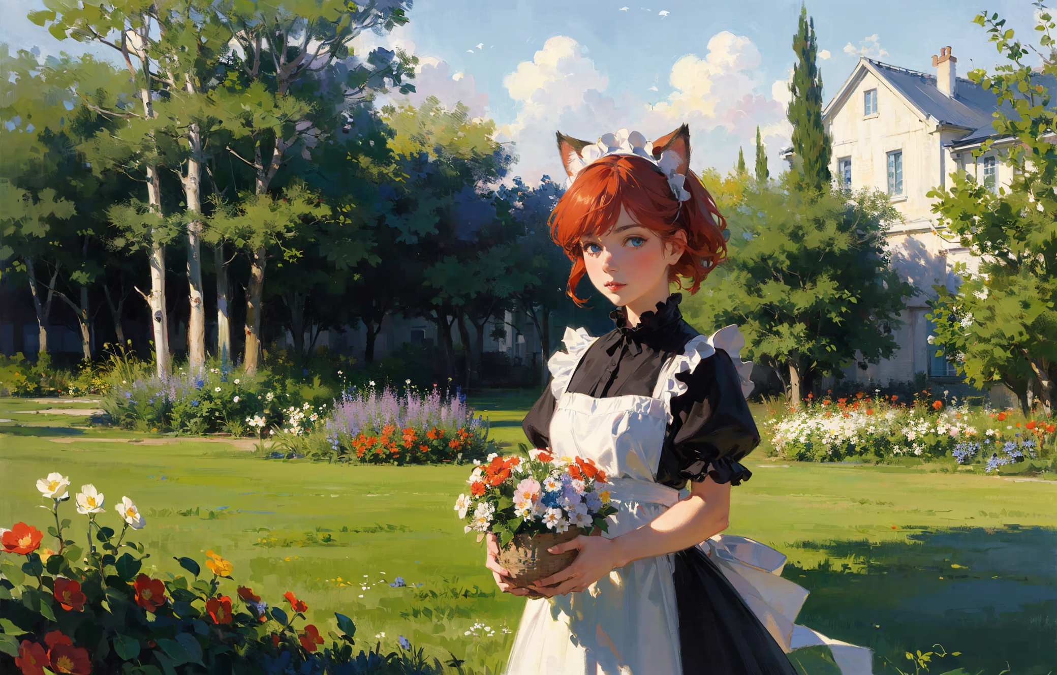 31940-3337541080-(1girl_1.5),garden,monet,impressionist,flower,garden,grass,stone step road,flowerpot,birch,maid,[doctor] cat's ear,up close,hold.png